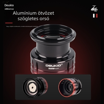 Deukio RS hézag nélküli, teljesen fém, gradient felületű pergetőorsó tengeri horgászathoz