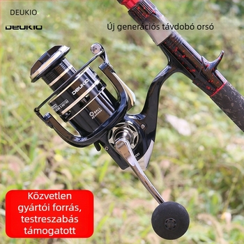 DEUKIO pergető orsó teljesen fémből készült, hosszú dobásokhoz
