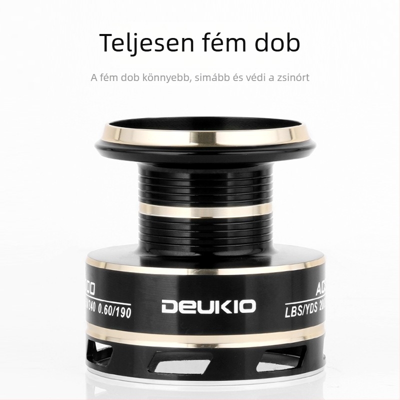 DEUKIO pergető orsó teljesen fémből készült, hosszú dobásokhoz