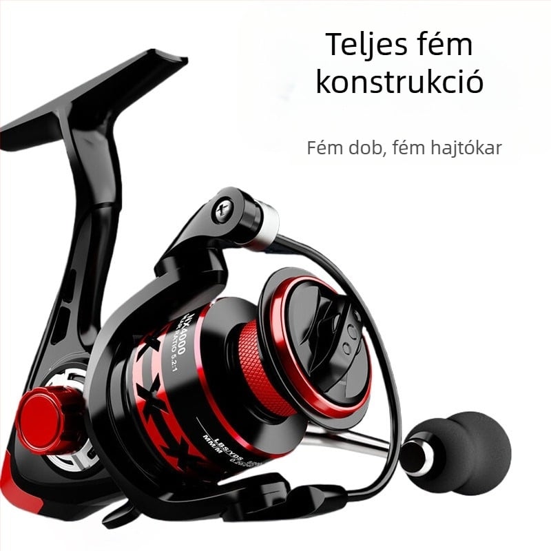 Teljesen fémből készült spinningorsó hosszú dobásokhoz tengeri horgászathoz