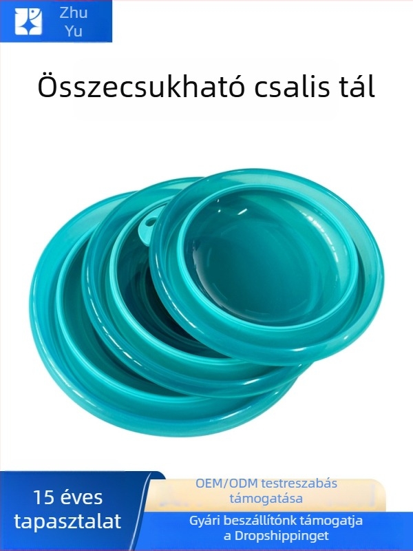 Összecsukható mágneses kék csali tál horgászathoz, hordozható