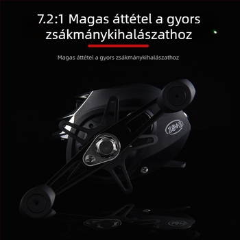 HAUT TON/Haodong pergetőorsó, 7.2:1 áttételi arány, hosszú dobás, védelem a zsinór elszakadása ellen