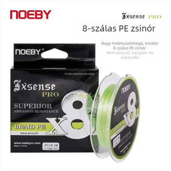 Noeby 8-szálú PE fonott horgász damil hosszú dobásokhoz, sima a vízben
