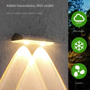 Napeneréses falikar kültéri használatra, vízálló terasz- és erkélyvilágítás, kerthez hangulatos dekoráció és világítás, spotlámpák