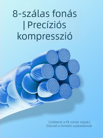 PE fonott főzsinór, 100 m, 8 szálas, nagy szakítószilárdságú