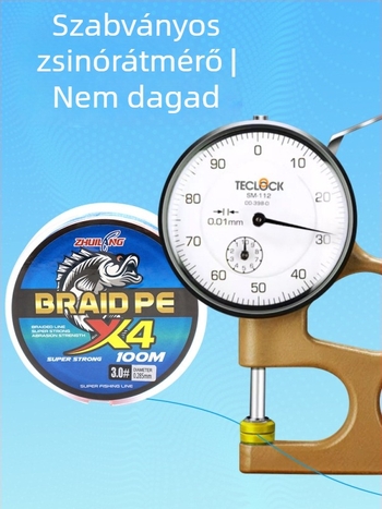 PE fonott főzsinór, 100 m, 8 szálas, nagy szakítószilárdságú