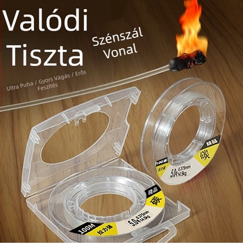 Fő damil szénszálból, rendkívül erős és puha, átmérő 0.8, tengerhez és sziklához ideális