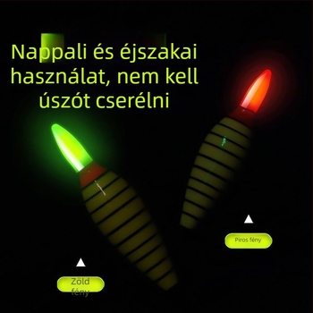 Magas érzékenységű nappal/éjszakai spirál világító úszó pontyhoz, univerzális forgó úszó