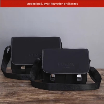 Pulapai Férfi keresztpántos válltáska nylon és vászon anyagból, vízálló messenger táska hétköznapi üzleti használatra