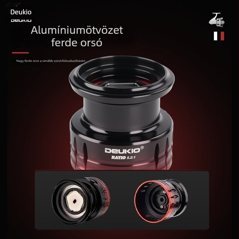 DEUKIO RS pergetőorsó, teljes fémből készült, gradiens felület, hosszú dobások, tengeri horgászathoz