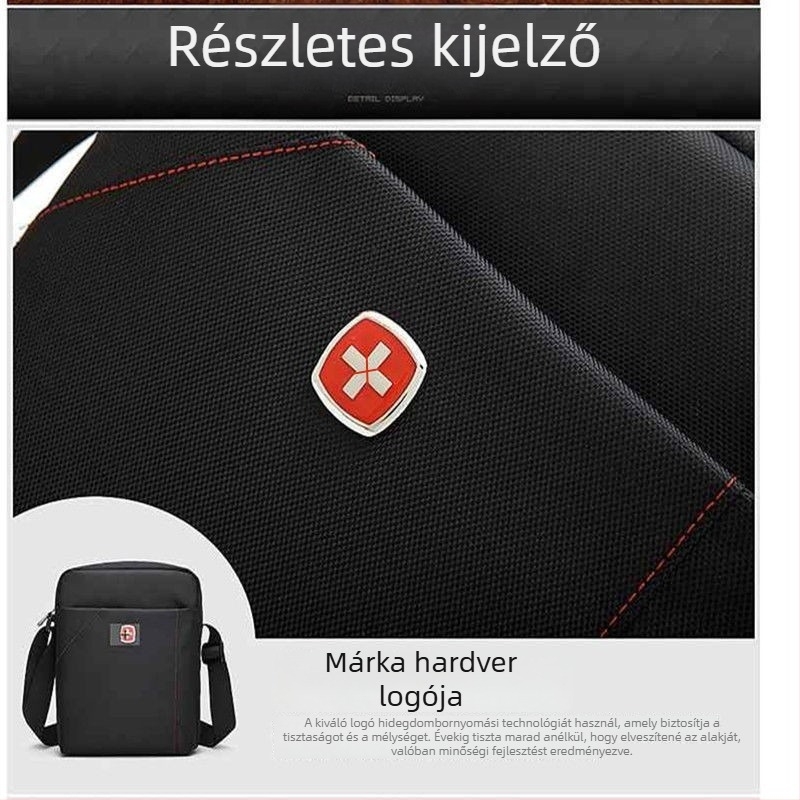 Swiss Army Knife férfi válltáska, canvas anyagból, városi egyszerű stílus, könnyű, mindennapi használatra, laptoprekesz 10 colos
