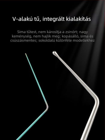 Rozsdamentes acélból készült horogeltávolító egy tűvel