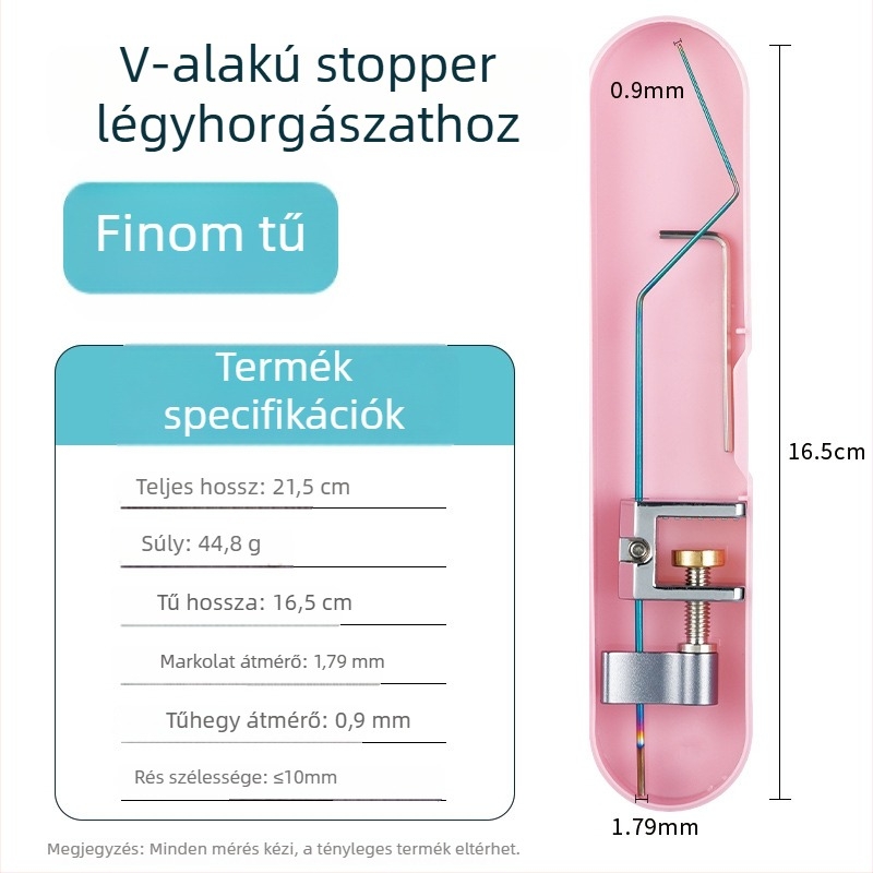 Rozsdamentes acélból készült horogeltávolító egy tűvel