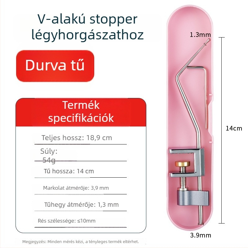 Rozsdamentes acélból készült horogeltávolító egy tűvel