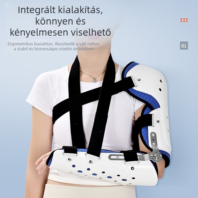 Váll- és könyökortézis a kar támogatására és immobilizálására