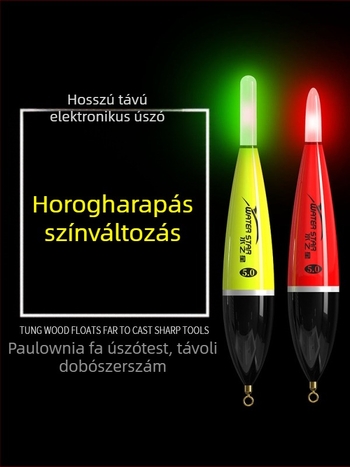 Elektronikus úszó harapásjelzővel, színváltó kijelzővel, szikla-pecázáshoz, hosszú dobásokhoz, tengeri és éjszakai pecázáshoz nagy halak számára