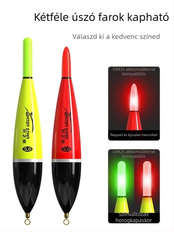 Elektronikus úszó harapásjelzővel, színváltó kijelzővel, szikla-pecázáshoz, hosszú dobásokhoz, tengeri és éjszakai pecázáshoz nagy halak számára