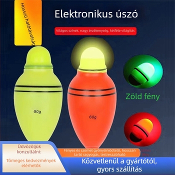 Két színű világító úszó a sziklapecázáshoz, hosszú dobásokhoz