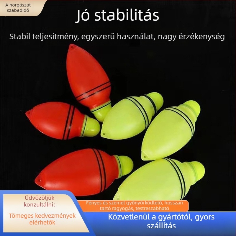 Két színű világító úszó a sziklapecázáshoz, hosszú dobásokhoz