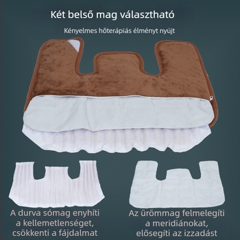 Váll- és nyakmelegítő párna intelligens hőmérséklet-szabályozással, tengeri sóval töltött zacskóval otthoni használatra