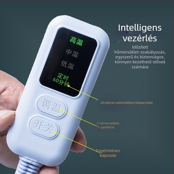 Váll- és nyakmelegítő párna intelligens hőmérséklet-szabályozással, tengeri sóval töltött zacskóval otthoni használatra
