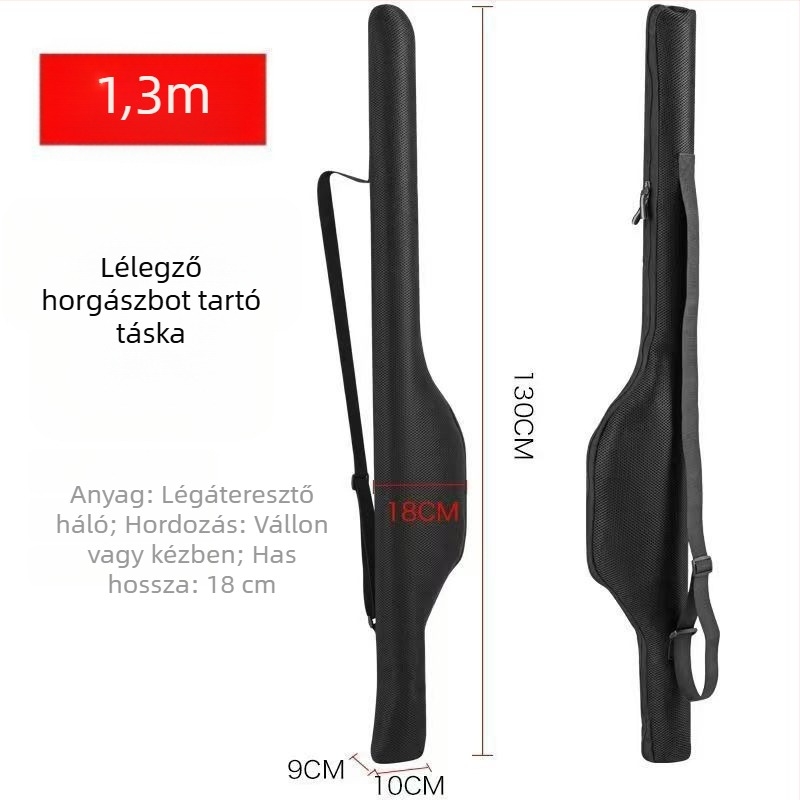 Horgászbot táska, nagy kapacitású, keresztpántos, összecsukható, könnyen hordozható