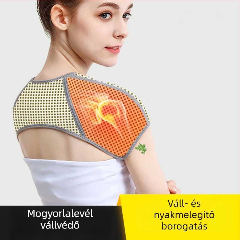 Mugwort fűtött vállvédők a nyakhoz és vállakhoz, egész éves meleg bambuszszénnel