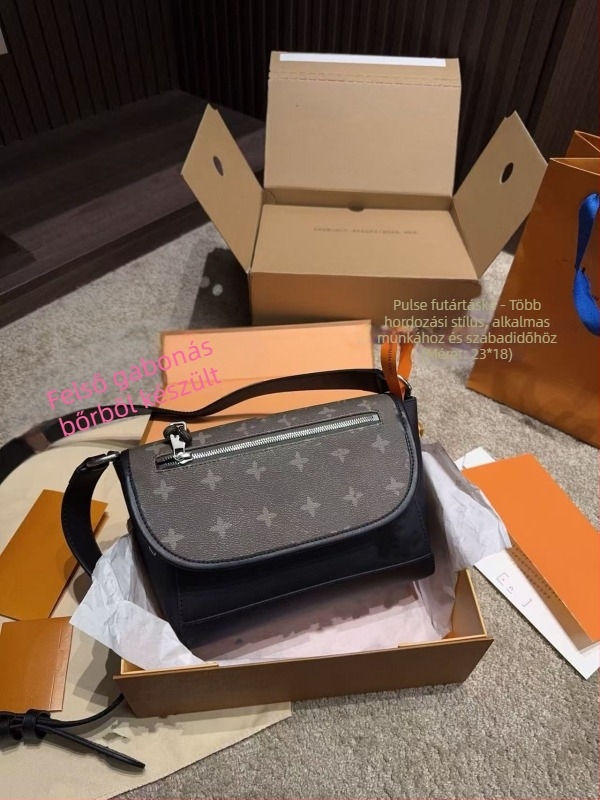 Férfiaknak szóló bőr crossbody táska nagy kapacitással, utazáshoz