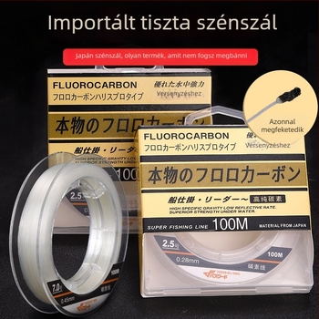 Szénszálas fő zsinór tengeri horgászathoz, közepes erősség