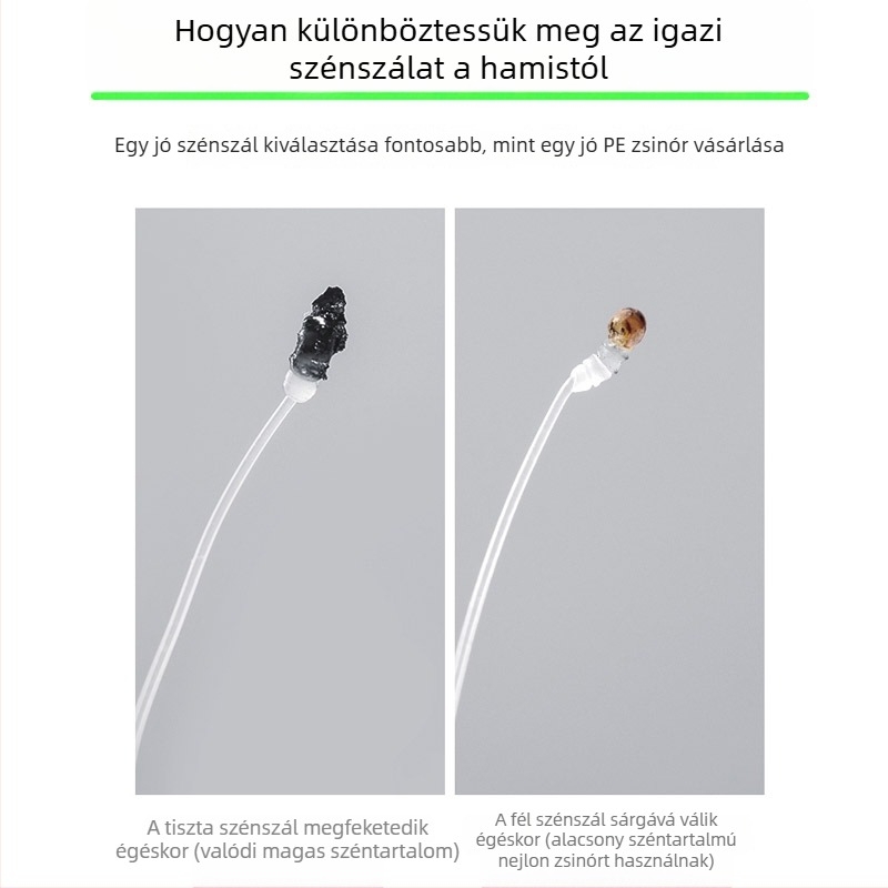 Szénszálas fő zsinór tengeri horgászathoz, közepes erősség