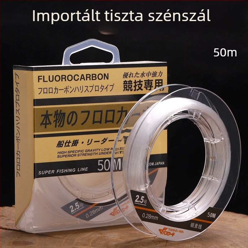 Szénszálas fő zsinór tengeri horgászathoz, közepes erősség