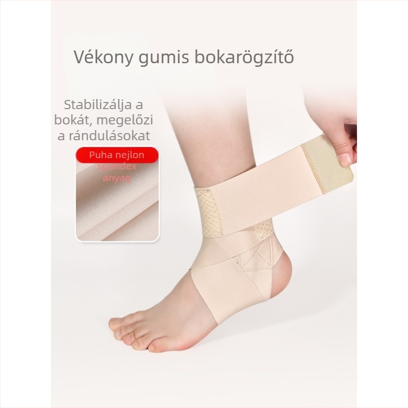 Vékony, elasztikus bokaortézis pántokkal, bokaszalag-sérülés utáni felépüléséhez és a bokaízület stabilizálásához