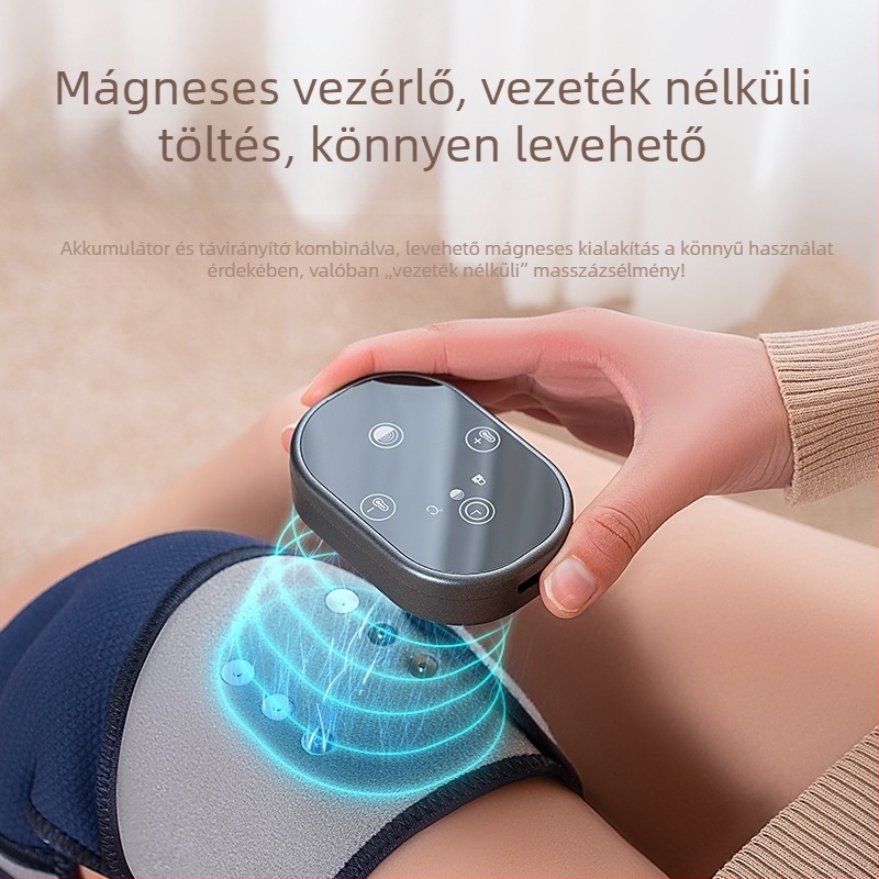 Melegítő térdmasszírozó vibrációval és forró tömörítéssel – hordozható, többfunkciós elektromos masszázs térdre, vállra és könyökre