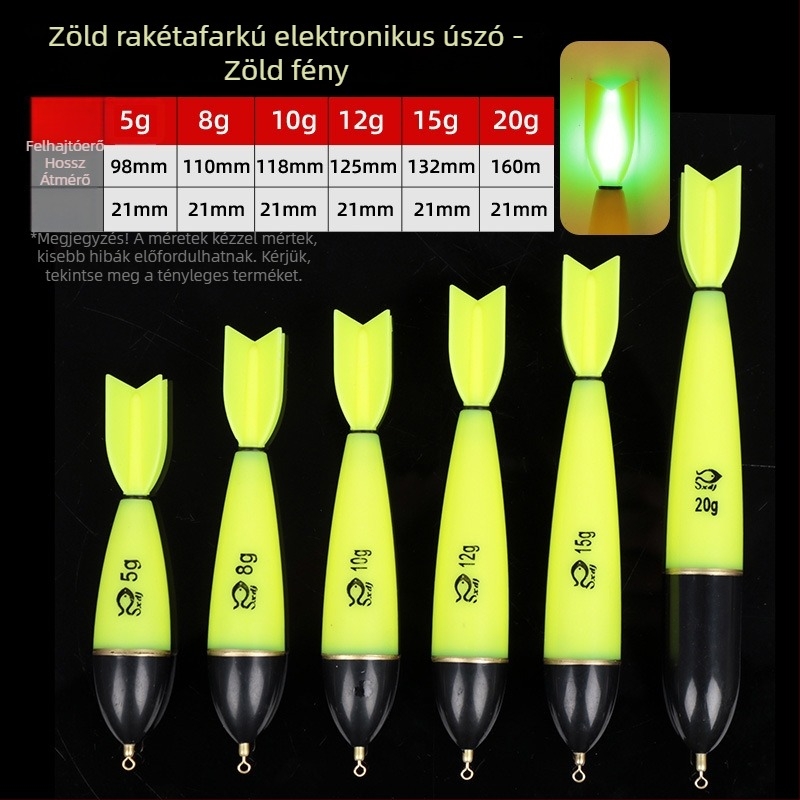 Vertikális horgászúszó világító fényű és digitális elektronika sekély vízhez, magas érzékenység, feltűnő farok