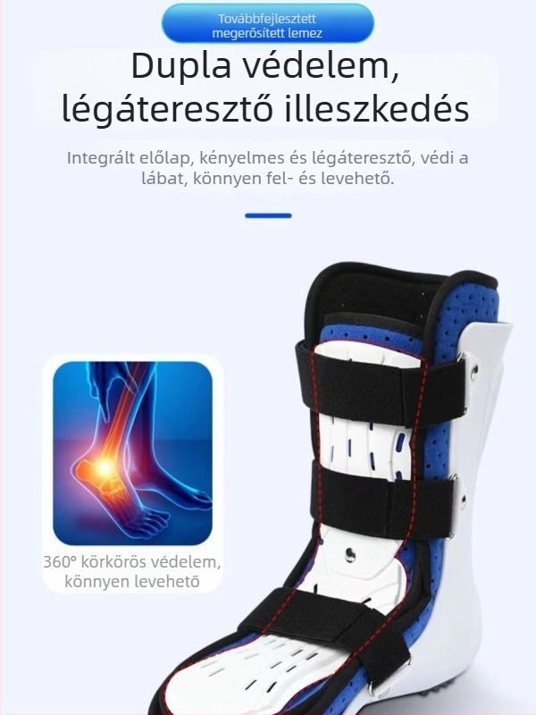Bokarögzítő ortézis, lélegző talpbetéttel, stabilizálja a bokát