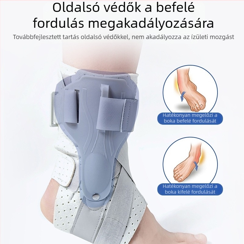 Rögzített megerősített boka-támasz, állítható, légáteresztő, szabad hajlítás védelemmel, ABS plastic