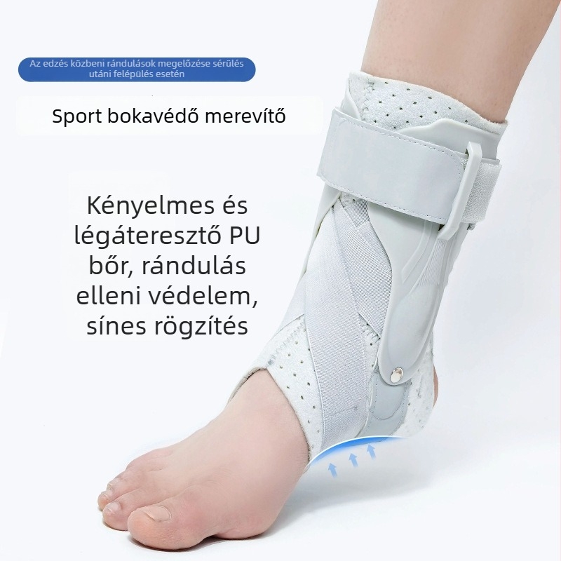 Rögzített megerősített boka-támasz, állítható, légáteresztő, szabad hajlítás védelemmel, ABS plastic
