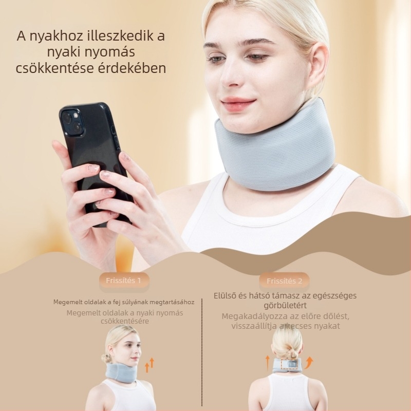 Otthoni nyakmerevítő a fej előre hajlásának megelőzésére és a nyaki gerinc támogatására
