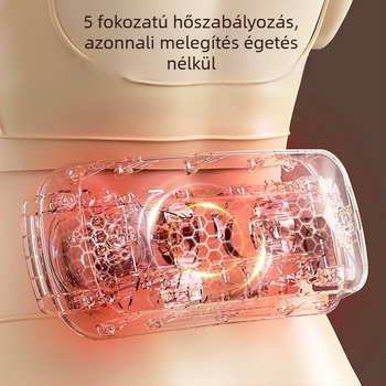 Deréktáji masszírozó vibrációs melegítéssel, újratölthető deréköv a menstruációs panaszok enyhítésére