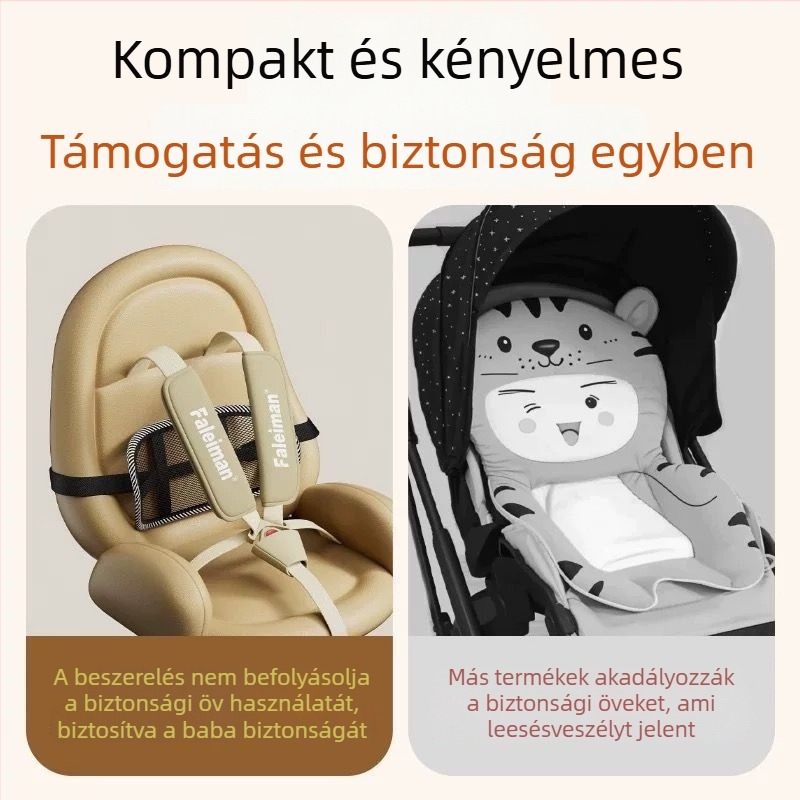 Babakocsi hátsó támasz deréktámla párnával a helyes testtartásért