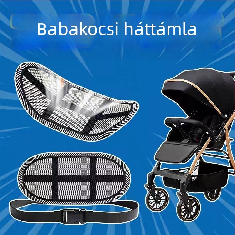 Babakocsi hátsó támasz deréktámla párnával a helyes testtartásért