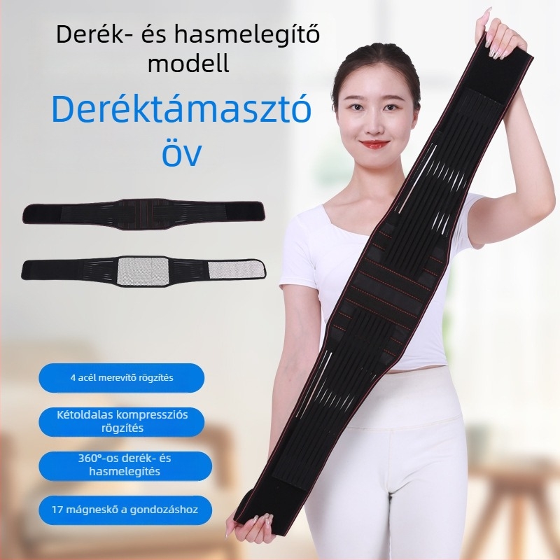 Uniszex deréköv sporthoz és fitneszhez, légáteresztő deréktámasz, kényelmes hosszú ülések közben