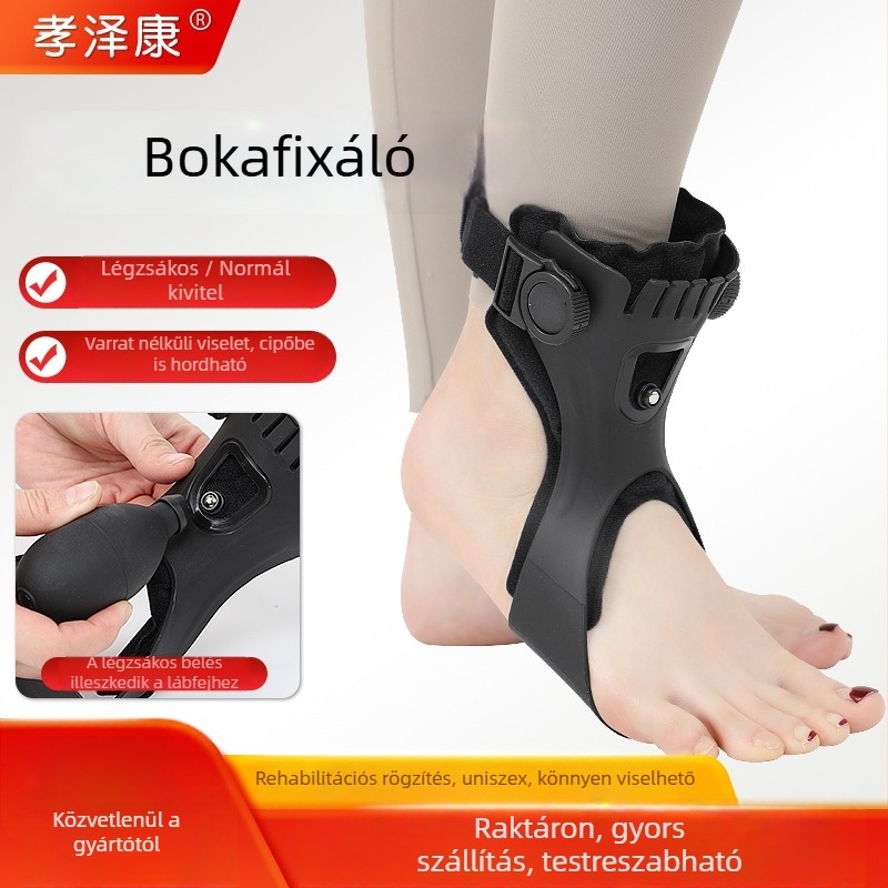 Foot drop esetén boka rögzítő ortézis, edző a boka és a láb invertálásának korrekciójához, talpfasciás rehabilitációs támasz