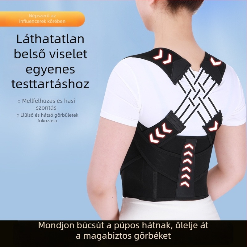 Testtartás-korrekciós öv váll-támasz, férfiaknak, nőknek, felnőtteknek és gyerekeknek