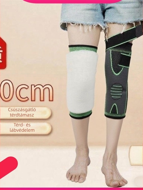 Melegített gyapjú térdvédők fleece-béléssel – sportos melegen tartó térdvédők