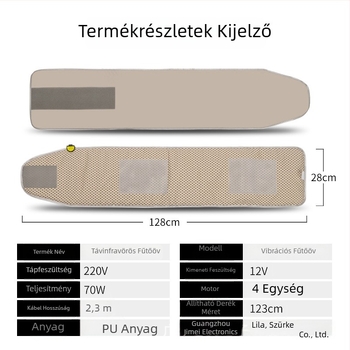 360°-os rezgő infravörös derékfűtő öv, állítható hőmérséklet