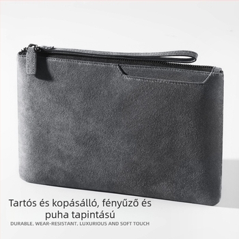 Alcantara férfi clutch táska telefonhoz, mindennapi minimalistikus boríték-stílus, divatos üzleti tároló