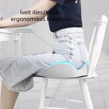 Memóriahabos ülőpárna, csúszásmentes és légáteresztő, csípőemelő párna hosszú üléshez az irodában