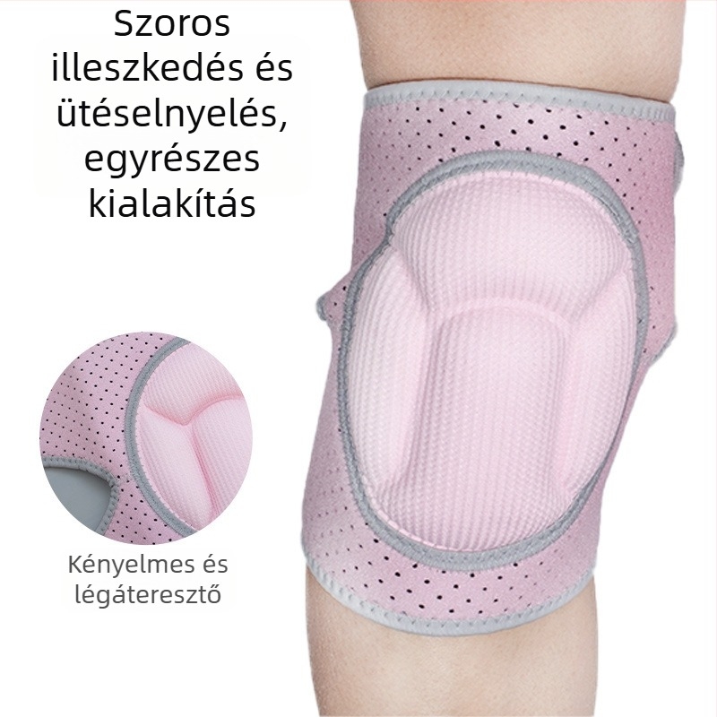 Térdvédő vastag habbal és teknő alakú védőhéjjal, ütésálló, görkorizáshoz, kerékpározáshoz és tánchoz.