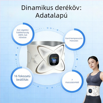 Új EMS mikroárammal működő deréköv hasi edzéshez és méh melegítéséhez, fűtő deréköv, pulzáló masszírozó, testformáló készülék
